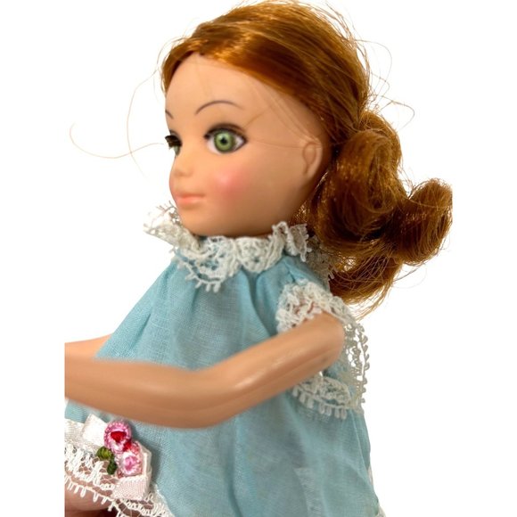 Hasbro 1970s Doll World Love Peace Hong Kong Red Hair Green Eyes Eyelashes - Picture 13 of 17